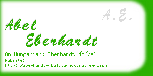 abel eberhardt business card